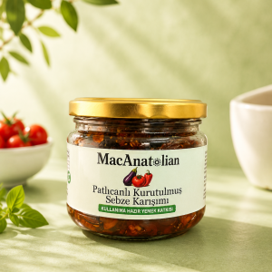 Patlıcanlı Kurutulmuş Sebze Karışımı / Kullanıma Hazır Yemek Katkısı (Acılı) 200 gr.
