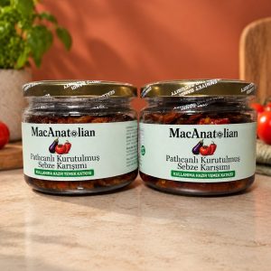 Patlıcanlı Kurutulmuş Sebze Karışımı / Kullanıma Hazır Yemek Katkısı 2x200 gr. (Acılı-Acısız)